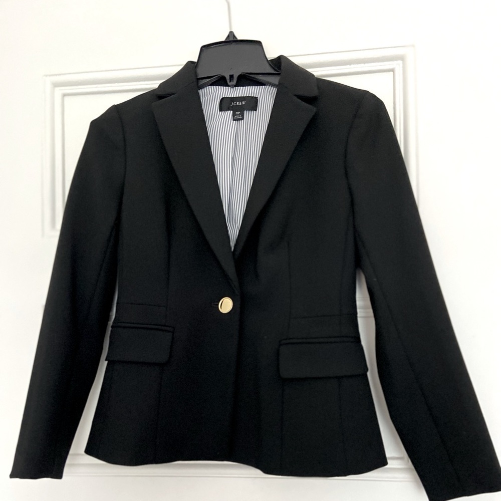 J. Crew Black Mayfair Blazer 0 Petite